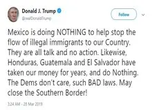 ترامپ از احتمال بستن مرزهای جنوبی آمریکا خبر داد/عکس