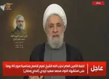 نعیم قاسم: حاج رمضان، شهید ایرانی فلسطین است