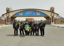 پرچم گردانی حرم حضرت معصومه در سایت فردو 