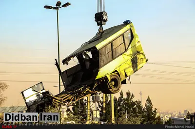 سکته راننده اتوبوس در حادثه علوم تحقیقات تایید نشد/ احتمال افزایش جانباختگان