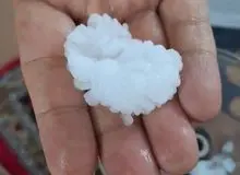 بارش تگرگ ۲۰۰ گرمی در خوی