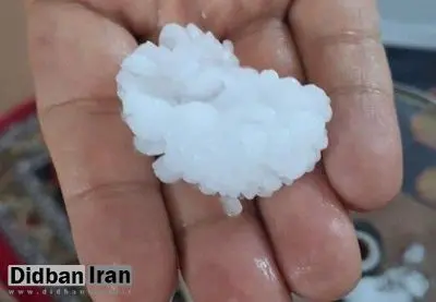 بارش تگرگ ۲۰۰ گرمی در خوی