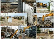 آغاز تخریب ساختمان های غیرقانونی متهم فراری در پرونده «اکبر طبری» در کلاک