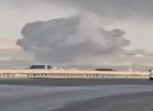 لحظه برخورد چند موشک به سایت هسته‌ای نطنز+فیلم 