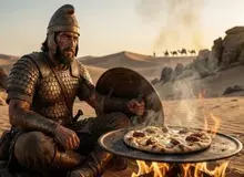 پیتزا روی سپر جنگی؛ آیا سربازان هخامنشی مخترع واقعی پیتزا بودند؟