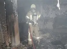 مهار آتش سوزی در پاساژ محمدی تبریز