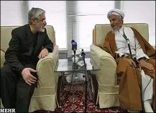 تماس مهندس میرحسین موسوی با بیت آیت الله صانعی(ره)