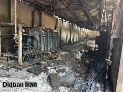 مهار آتش‌سوزی در کارخانه گلدشت کرج