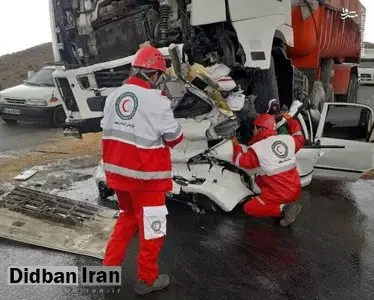 ۳ کشته در اثر تصادف زنجیره‌ای در سلفچگان