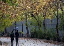 باران پائیزی لابه لای آلودگی هوا+ تصاویر