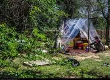 پناه بردن مردم بروایه خوزستان به صحراهای اطراف+ تصاویر
