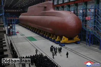 بازدید کیم از محل ساخت زیردریایی هسته‌ای کره شمالی +تصاویر