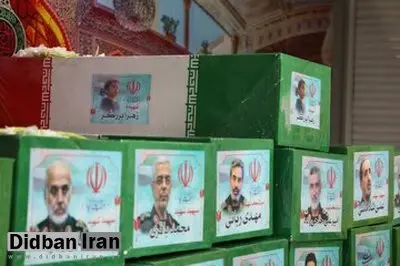 اولین تصاویر از تابوت فرماندهان و دانشمندان شهید جنگ  اسرائیل و ایران