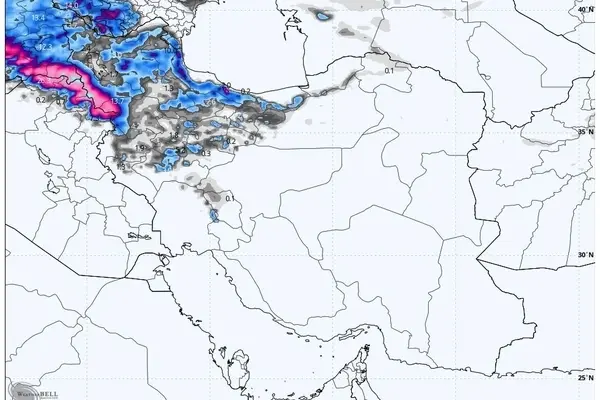 سامانه بارشی جدید برف و باران در راه ۲۰ استان کشور از روز پنجشنبه