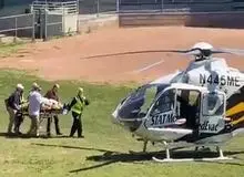 ببینید: انتقال سلمان رشدی به بیمارستان با بالگرد+فیلم 