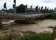 گیلان؛ تخریب پل شهر اسالم تالش در اثر سیلاب
