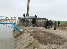 ایجاد «حصار» در اطراف شهرستان آق قلا توسط گروه مهندسی 444 ارتش
