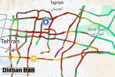 ترافیک تهران تم شب یلدا گرفت/ عکس
