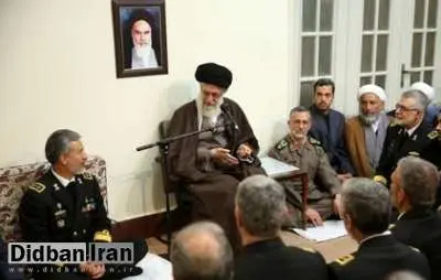 جمعی از فرماندهان و مسئولان نیروی دریایی ارتش با رهبر معظم انقلاب اسلامی دیدار کردند