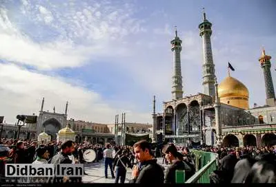 حرم کریمه اهل بیت(س) غرق در عزای شهادت ثامن الحجج(ع)