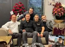 جشن تولد علی دایی در کنار مادر و برادرانش+عکس