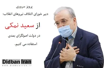 مزد آن گرفت که جانِ بردار «فقط حَرف» زد/ پرویز سروری: از دکتر نمکی در دولت اصولگرای بعدی استفاده می کنیم!