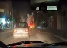 لحظۀ اصابت نارنجک به خودروی آتش‌نشانی در گرگان+فیلم