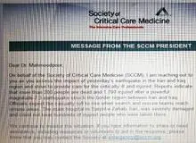 رئیس انجمن مراقبت های ویژه آمریکا:آماده همکاری داوطلبانه به مناطق زلزله زده هستیم