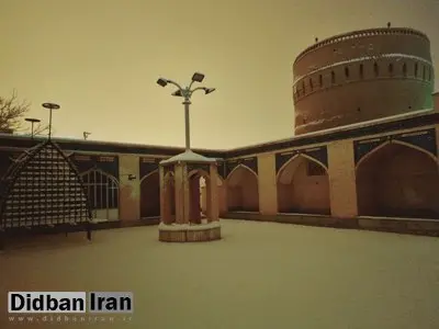 بارش برف کم نظیر شهر کویری یزد+ عکس 