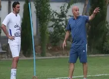 جلسه منصوریان و رحمتی در تمرین استقلال