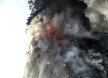 مردم اطراف ساختمان پلاسکو را ترک کنند