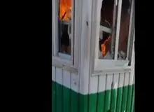 ببینید:آتش زدن کانکس نیروی انتظامی در تجمعات حصارک کرج+فیلم 