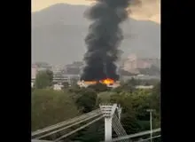 آتش‌سوزی در محدوده نمایشگاه بین‌المللی تهران+فیلم 