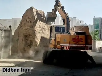 شهرداری گلپایگان، باروی دوره هخامنشی را تخریب کرد