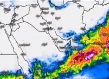 ببینید/ تصاویر ماهواره ای از  بارش های سیل آسیا و طوفان در شرق و جنوب شرق کشور در روزهای آینده+ فیلم