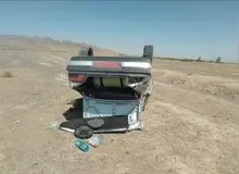 واژگونی خودروی حامل خبرنگاران شهرستان فردوس/ ۵ نفر مصدوم شدند