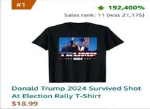 فروش تی شرت ترامپ رکورد زد+عکس 