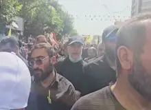 چهره جدید قالیباف با ماسک و کلاه در مراسم تشییع شهدای جنگ ایران و اسرائیل+فیلم 