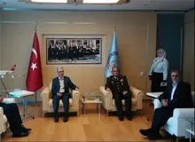 دیدار و گفتگوی دوجانبه رئیس ستاد کل نیروهای مسلح ایران با اردوغان
