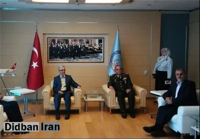 دیدار و گفتگوی دوجانبه رئیس ستاد کل نیروهای مسلح ایران با اردوغان