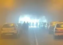 آتش سوزی هولناک سمند در تونل توحید / ترافیک سنگین در بزرگراه نواب