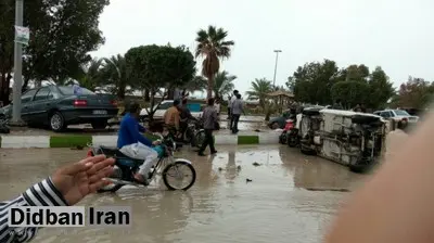 گردباد دریایی در «بندر دَیر» حادثه آفرید