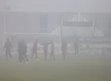 مه شدید در اراک؛ یک بازی لیگ برتر به تعویق افتاد+عکس