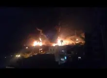 انفجار مهیب و آتش سوزی در انبارهای نفت شهران+فیلم