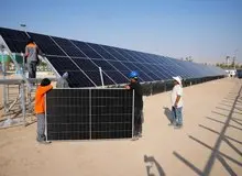 آغاز نصب پنل‌های خورشیدی در نیروگاه ۱۵.۲ مگاواتی شرکت پالایش گاز بیدبلند خلیج‌فارس