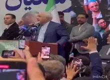 درگیری در سخنرانی ظریف+فیلم /گروه های فشار جلسه را به تنش کشاندند /ظریف: بمانید، ما مثل شما نیستید که اقلیت چوب بر سر اکثریت بکوبد