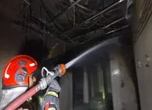 آتش سوزی یک هتل در خیابان مفتح تهران+ تصاویر