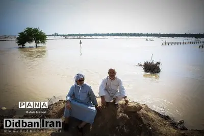 نگرانی مردم از سیل احتمالی در شیبان خوزستان+ تصاویر
