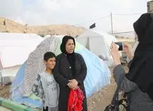 آبگرفتگی چادرها و سرما مشکل زلزله زدگان کرمانشاه