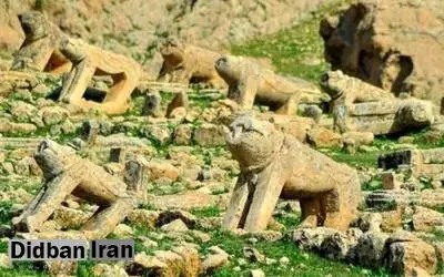 قاچاقچیان شیرهای سنگی خوزستان را نابود کردند